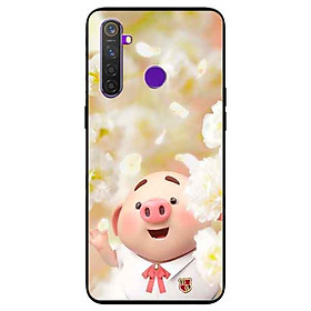 Ốp lưng in cho Realme 5 Mẫu Heo Ăn