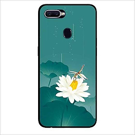 Ốp lưng dành cho Oppo F9 - Realme 2 Pro - A7 ( A5s ) - A12 mẫu Hoa Trắng Chuồn Chuồn