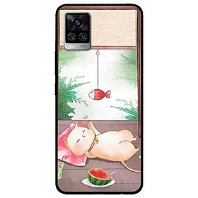 Ốp lưng dành cho Vivo V20 mẫu Mèo Và Điện Thoại