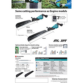 MÁY TỈA HÀNG RÀO MAKITA DÙNG PIN 18V/5.0AH 750MM DUH754SRT (SẠC NHANH, 1 PIN 18V 5.0 AH.) - HÀNG CHÍNH HÃNG