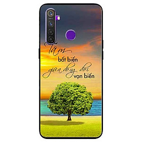 Ốp lưng in cho Realme 5 Mẫu Tâm Bất Biến