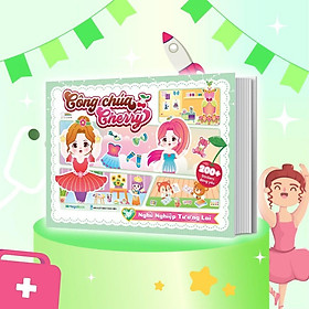 Sách - Công Chúa Cherry - Nghề Nghiệp Tương Lai - Sách Bóc Dán Sticker Cho Bé Gái - Megabook