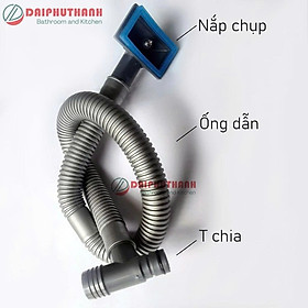 Phụ Kiện Xả Tràn Chống Tràn Thay Thế Xi Phông Chậu Rửa Chén - Đủ bộ chụp xả tràn, T chia, ống dẫn