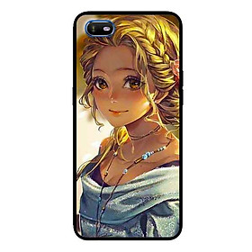 Ốp Lưng in cho Oppo A1K Mẫu Cô Gái Tóc Vàng - Hàng Chính Hãng