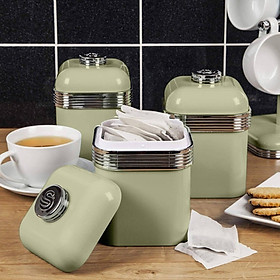 Set 3 hộp đựng cafe, trà và đường Swan hàng chính hãng