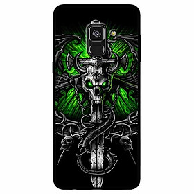 Ốp lưng dành cho Samsung A8 Plus mẫu Rồng Nền Xanh