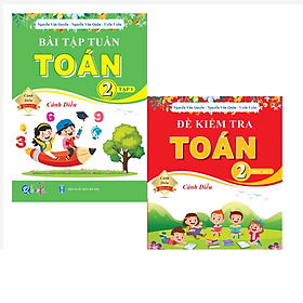 Sách - Combo Bài Tập Tuần và Đề Kiểm Tra Toán Lớp 2 - Cánh Diều - Học Kì 1 (2 cuốn)