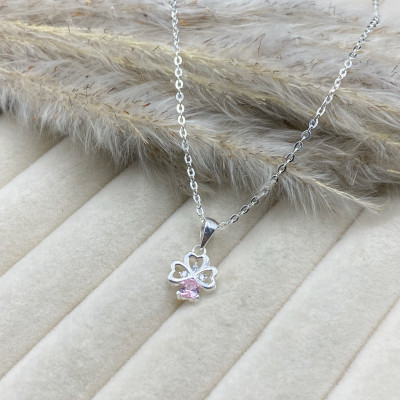 Dây Chuyền Bạc Nữ Cỏ 4 Lá May Mắn Bạc Hiểu Minh DMD561