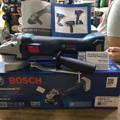 THÂN MÁY MÀI GÓC DÙNG PIN 18V 100MM BOSCH GWS 18V-10 (SOLO) - HÀNG CHÍNH HÃNG