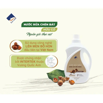Nước rửa chén hữu cơ Bồ hòn Ecocare Chai 2000ml