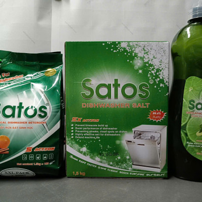 Bột rửa bát sinh học SATOS 1.5kg- Dùng cho máy rửa bát