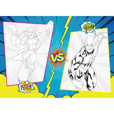 Sách Tô Màu - Super Heroes Siêu Anh Hùng - Tập 1 - Rèn Luyện IQ EQ CQ - Tặng Kèm 18 Stickers - Việt Thư