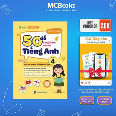 Sách - 50 Đề Tăng Điểm Nhanh Tiếng Anh Lớp 4 - MCBooks
