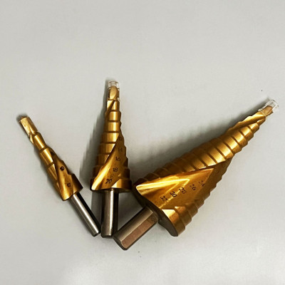 Bộ 3 mũi khoan tháp dạng rãnh xoắn 4-32mm thép chuôi tròn