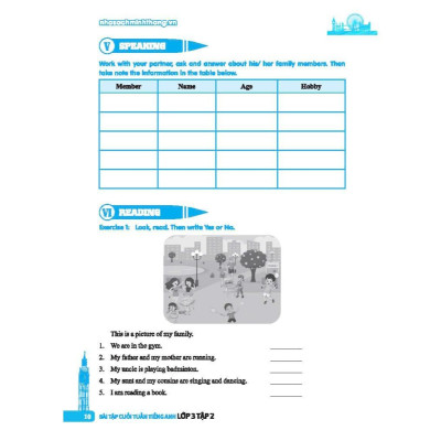 Sách - Global Success - Bài Tập Cuối Tuần Tiếng Anh Lớp 3 - Có Đáp Án - Tập 2 - Minh Thắng