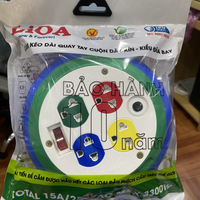 Ổ cắm kéo dài quay tay- cuộn dây kín - kiểu đĩa bay DB52-10A