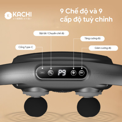 Máy Massage 6 Đầu Rung Kachi MK390 Chạy Pin - Giải Pháp Thư Giãn Tối Ưu Cho Cơ Thể - hàng chính hãng