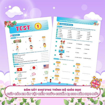 Sách - Phiếu Ôn Hè Tiếng Anh Lớp 4 - Megabook