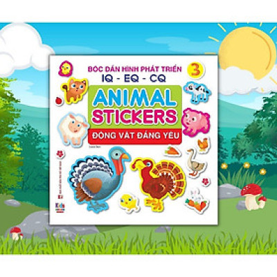 Sách - Bóc Dán Hình Động Vật Đáng Yêu - Animal Stickers - Tập 3 - Việt Thư