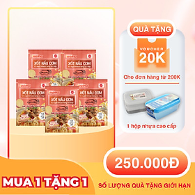 Combo 5 Gói Xốt Nấu Cơm Vị Khoai Lang Và Bắp [TẶNG KÈM HỘP NHỰA CAO CẤP] Nisshin Seifun Welna