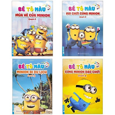 Sách - Bé Tô Màu - Chủ Đề Minion - Bộ 4 Cuốn