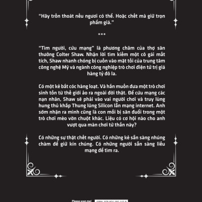 MÀN CHƠI TỬ THẦN - Jeffery Daever - Nguyễn Quang Huy dịch - (bìa mềm)