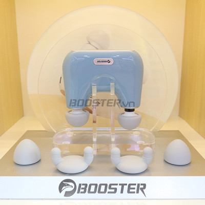 Máy massage cầm tay 2 đầu Booster mini KK, lực đấm mạnh, thiết kế nhỏ gọn sang trọng 3 tốc độ, 3 bộ đầu massage thư giãn