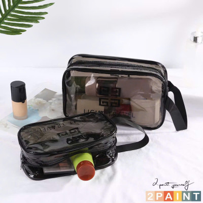 Set 3 túi trong suốt đựng mỹ phẩm du lịch, bộ 3 túi đựng đồ đa năng chống thấm nước