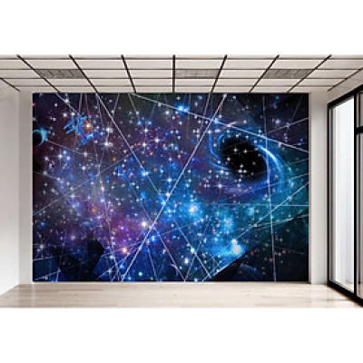 (HCM) Tranh dán trần, dán tường 3d hành tinh, vũ trụ galaxy 5 có sẵn keo,dễ dán(có in theo kích thước yêu cầu)