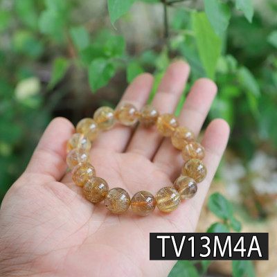 Vòng thạch anh tóc vàng by Anqlo Lusso 13mm-4A