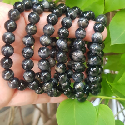 Vòng tay chuỗi đá mắt hổ tự nhiên đen xanh size hạt nhỏ 8mm 21 hạt bóng đẹp cung sanh nữ mệnh thủy mệnh mộc đeo may mắn đá tự nhiên tốt sức khỏe công việc tốt đẹp tài lộc hanh thông xinh tay rẻ đẹp ạ