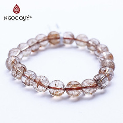 Vòng tay đá thạch anh tóc cam mệnh hoả, thổ - Ngọc Quý Gemstones