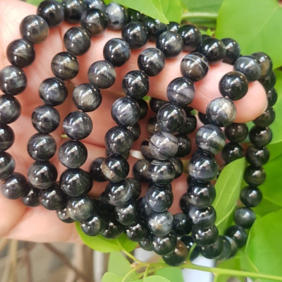 Vòng tay chuỗi đá mắt hổ tự nhiên đen xanh size hạt nhỏ 8mm 21 hạt bóng đẹp cung sanh nữ mệnh thủy mệnh mộc đeo may mắn đá tự nhiên tốt sức khỏe công việc tốt đẹp tài lộc hanh thông xinh tay rẻ đẹp ạ