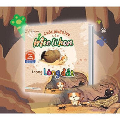 Sách - Cuộc Phiêu Lưu Của Mèo Tí Hon Trong Lòng Đất (20 Stickers Con Vật Đáng Yêu) - Megabook