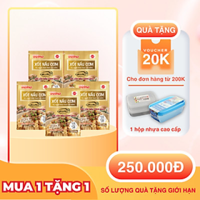 Combo 5 Gói Xốt Nấu Cơm Thịt Heo Và Nấm [TẶNG KÈM HỘP NHỰA CAO CẤP] Nisshin Seifun Welna
