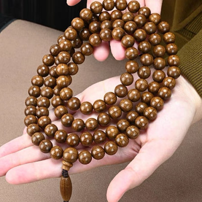 VÒNG CHUỖI GỖ LỤC ĐẠO MỘC LIÊN HOA 108 hạt 10ly TẶNG HỘP ĐỰNG