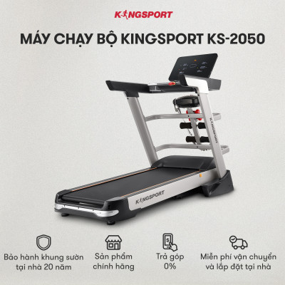 Máy chạy bộ tại nhà KingSport Luxury KS-2050 Đa Năng Có Chức Nâng Dốc Tự Động, Kèm Theo Đai Massage Và Thanh Gập Bụng