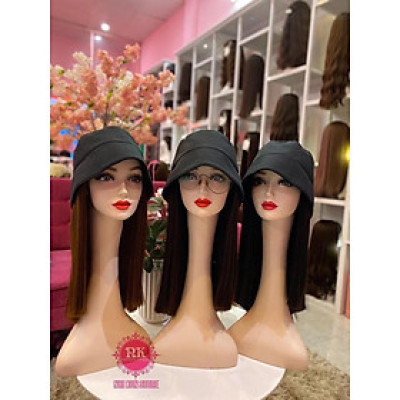 Tóc mũ thẳng, tóc dính mũ sẵn cao cấp