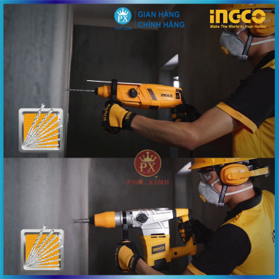 Bộ 10 mũi khoan và mũi đục INGCO AKD2101