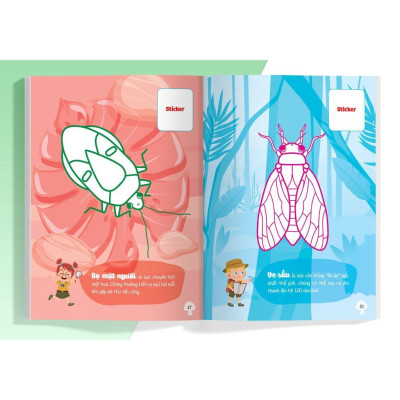 Sách - Con Tô Màu - Thám Hiểm Thế Giới Côn Trùng (24 Stickers) - Megabook
