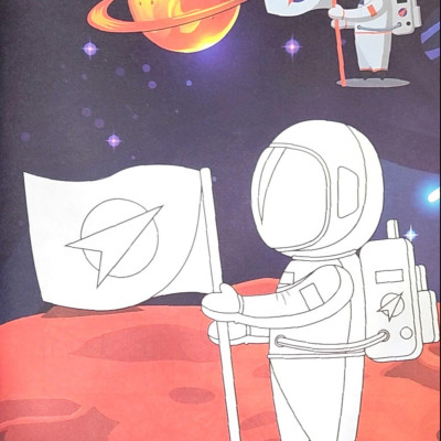 Sách - Bé tô màu - Phi hành gia trên Sao Mộc, Sao Hỏa - Bộ 2 cuốn