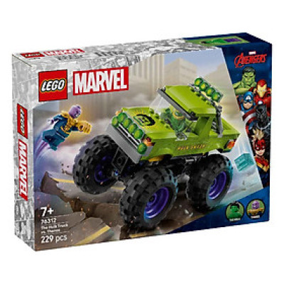 Đồ Chơi Lắp Ráp Xe Tải Hulk Đối Đầu Thanos LEGO SUPERHEROES 76312 (229 chi tiết)