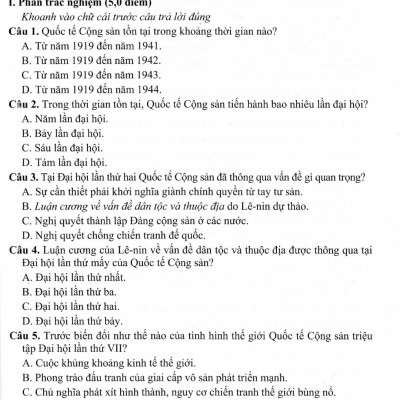 Đề Kiểm Tra, Đánh Giá Lịch Sử 9 (Bám Sát SGK Kết Nối Tri Thức Với Cuộc Sống) - HA