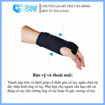 Đai Nẹp Cố Định Cổ Tay Grace Care WS224 – Hỗ Trợ Cố Định, Giảm Đau, Chấn Thương Tay(Dùng Được 2 Tay)