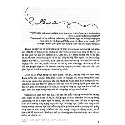 Ứng Dụng Trí Tuệ AI Trong Dạy Và Học môn lịch sử ( (Dành Giáo Viên Và Học Sinh - Dùng Cho Các Bộ SGK Hiện Hành) )