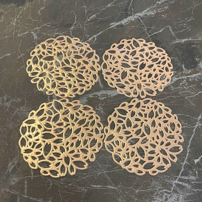 Set 04 tấm đế lót ly cốc hình tròn Echo Flower Ø10cm