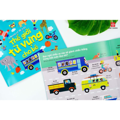Sách - Thế Giới Từ Vựng Cho Bé - A World Of Words - 250 Từ Vựng Song Ngữ Quen Thuộc Cho Bé 3 - 9 Tuổi - Đinh Tị Books