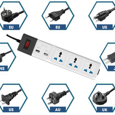 Ổ cắm kéo dài đa năng USB 3m-5m chính hãng Rạng Đông Model: OC02.USB 3C/3M/10A