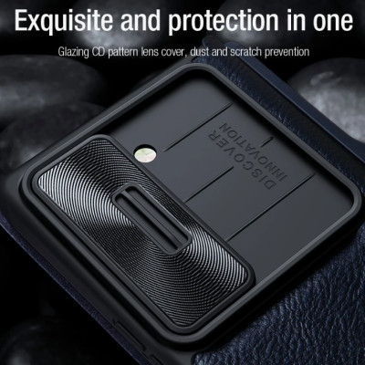 bao da chống sốc cho Samsung Galaxy Z Fold 6 trang bị nắp bảo vệ Camera và ngăn đựng S-Pen hiệu Nillkin Qin Pro (chất liệu da cao cấp, thiết kế thời trang cá tính) - Hàng nhập khẩu