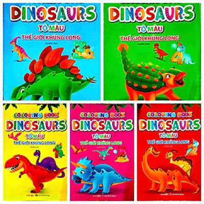 Combo Bộ Tô Màu Thế Giới Khủng Long Dinosaurs
